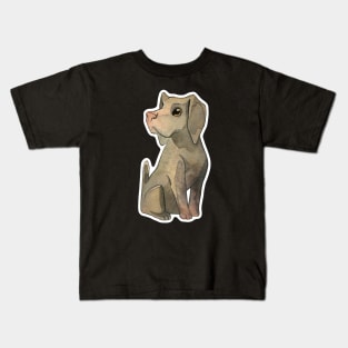 Lavender Watercolor Weimaraner Kids T-Shirt